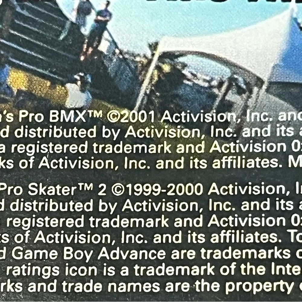 Vintage 2001 Game Boy Advance Tony Hawk's Pro Skater 2 Manual Only